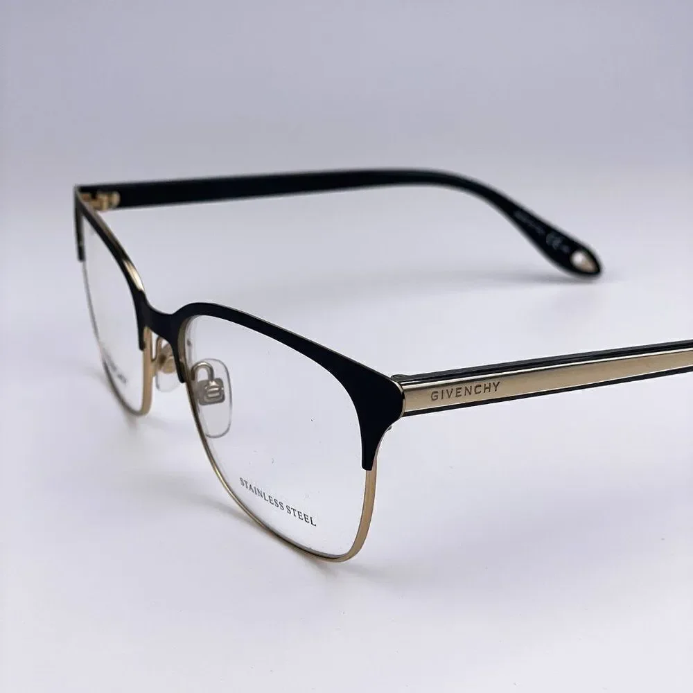SALE! NEW Givenchy GV0076 2M2 Black Gold Rectangle Women Eyeglasses